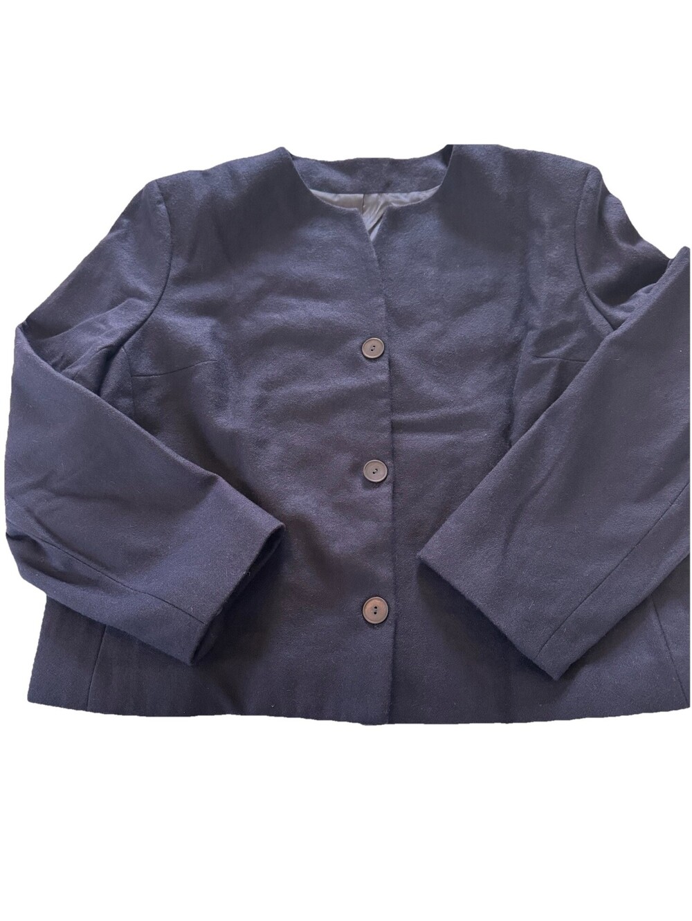 Margaret Smith Wool Jacket button front vintage USA Old Money Lagenlook